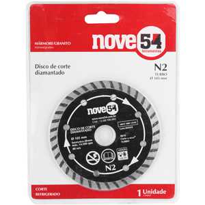 Disco de corte diamantado, 105 mm x 20 mm, turbo, N2, NOVE54
