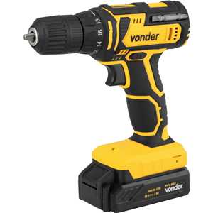 Parafusadeira/furadeira a bateria, 20 V, fonte de carregamento bivolt automática, PFV 020 VONDER