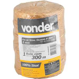 Fio de sisal, F-300/1, oleado, VONDER