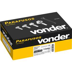 Parafuso para drywall, ponta agulha, cabeça flangeada, 4,2 mm x 13 mm, VONDER