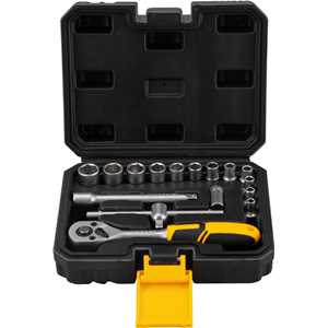 Jogo de soquetes sextavados com encaixe de 1/4", 4 mm a 13 mm, com catraca, 16 peças, VONDER