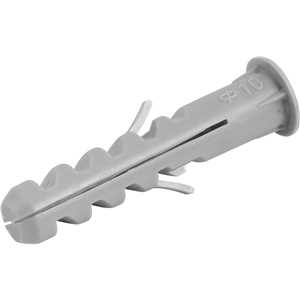 Bucha de nylon para fixação 10 mm, com anel, cartela com 5 peças, VONDER