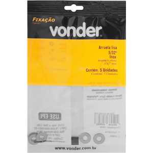 Arruela lisa 5/32", inox, VONDER