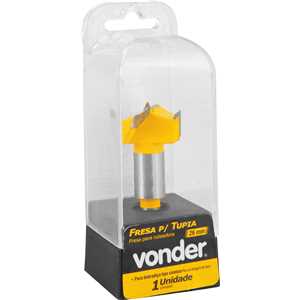 Fresa com dentes para dobradiça, 26 mm, com 2 dentes, VONDER