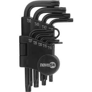 Jogo de chaves hexalobular, T10 a T50, com 9 peças, NOVE54