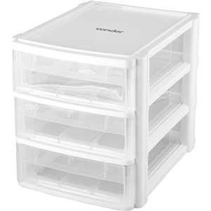 Organizador plástico com 3 gavetas, OPV 0271, VONDER