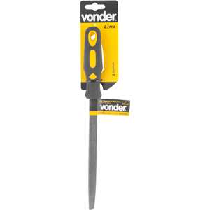 Lima triangular bastarda 8", com cabo, encartelada, VONDER