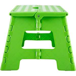 Banqueta plástica dobrável, verde, altura 220 mm, VONDER