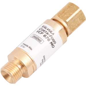 Válvula corta-fogo oxigênio, para maçarico, VCF 676 MO, VONDER
