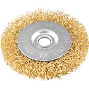 Escova circular aço latonado, 4"x 1/2" x 1/2" (101,6 mm x 12,7 mm x 12,7 mm) VONDER