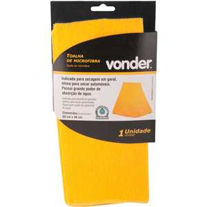 Toalha de microfibra, 60 cm x 40 cm, 310 g/m² (gsm), VONDER