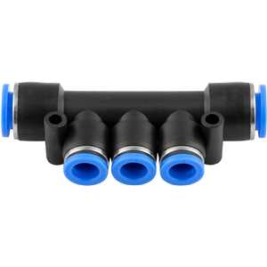 Conexão rápida tipo T de redução, com 2 entradas de 10,0 mm e 3 entradas de 8,0 mm, VONDER