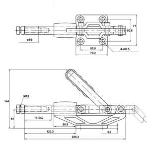 Grampo de aperto rápido tipo torpedo, GTPV 680 VONDER