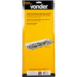 Bandeja magnética retangular, inox, 160 mm x 360 mm, VONDER