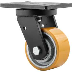 Rodízio giratório industrial 4", de poliuretano e ferro fundido, VONDER