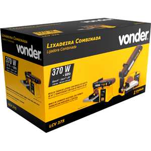 Lixadeira combinada, 370 W, LCV 375, 127 V~, VONDER
