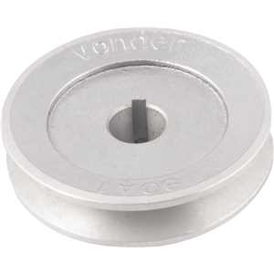 Polia de alumínio 1 canal, perfil A, 90 mm com furo de 3/4" - 19,1 mm, VONDER