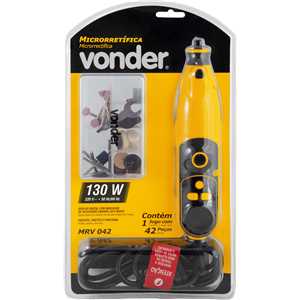 Microrretífica com acessórios, 130 W, 220 V~, MRV 042 VONDER