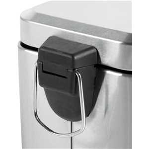 Lixeira retangular, 3 litros, inox, cinza, VONDER