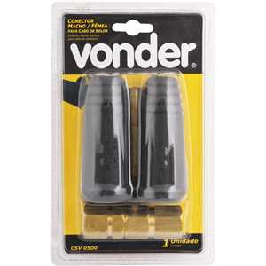 Conector rápido macho e fêmea, 13 mm, para cabo de solda, VONDER