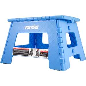 Banqueta plástica dobrável, azul, altura 220 mm, VONDER
