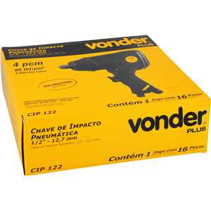 Chave de impacto pneumática 1/2" - 12,7 mm, CIP 122 VONDER PLUS
