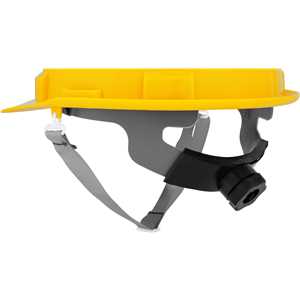 Capacete aba frontal, amarelo, com jugular e suspensão com catraca, VONDER PLUS
