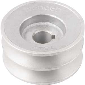 Polia de alumínio 2 canais, perfil A, 70 mm com furo de 5/8" - 15,9 mm, VONDER