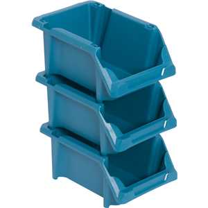 Gaveteiro plástico, nº 3, 8,0 cm x 10,4 cm x 17,6 cm, modelo prático, azul, VONDER