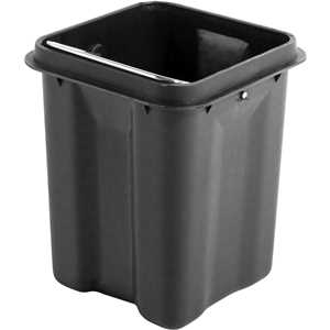 Lixeira retangular, 3 litros, inox, cinza, VONDER