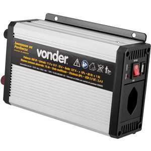 Inversor de potência 600 W, 12 V DC para 127 V~ VONDER