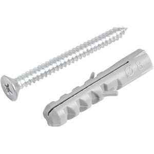 Parafuso autoatarraxante, 4,8 mm x 50,0 mm, cabeça chata, phillips, com bucha 8 mm, VONDER