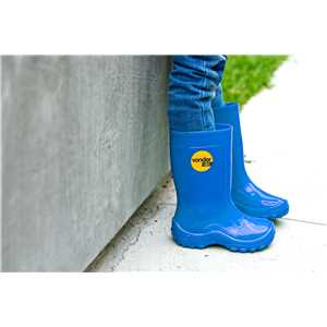 Bota infantil de PVC, azul, com forro, 20/21, VONDER