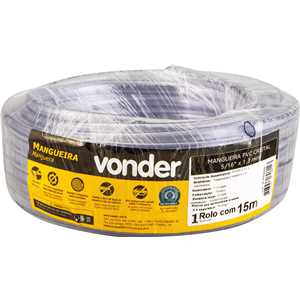 Mangueira cristal 5/16" x 1,3 mm para nível, rolo 15 m, VONDER