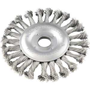 Escova circular 4.1/2" x 1/2" x 7/8" torcida em aço inox VONDER