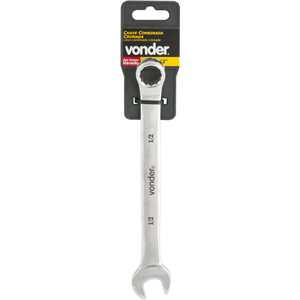 Chave combinada 32 mm, aço cromo vanádio, reta cromada, VONDER