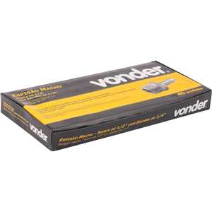 Espigão rosca macho de 1/2" NPT com escama de 1/4", caixa com 40 peças, VONDER