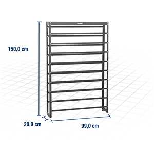 Estante metálica para gaveteiros, 150,0 cm x 99,0 cm x 20,0 cm, 54/5, VONDER
