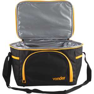 Bolsa térmica, 9 litros, preta e amarela, VONDER