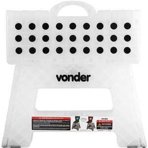 Banqueta plástica dobrável, transparente, altura 220 mm, VONDER