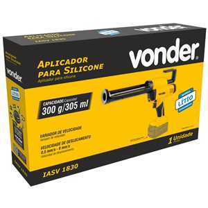 Aplicador para silicone, bateria intercambiável de 18 V, sem bateria e sem carregador, IASV 1830 VONDER