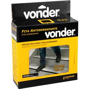 Fita antiderrapante, 50 mm x 15 m, preta VONDER