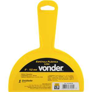 Espátula plástica lisa de 6", VONDER
