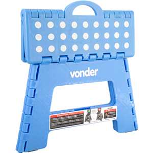 Banqueta plástica dobrável, azul, altura 220 mm, VONDER