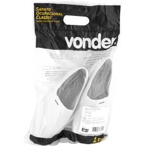Sapato ocupacional classic, com salto, branco, n° 33, VONDER