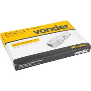 Conector/racord de 1/4", com rosca macho 3/8" NPT, VONDER