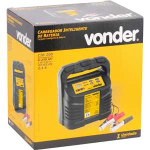 Carregador inteligente de bateria, 110 V~ - 140 V~, CIB 200 VONDER