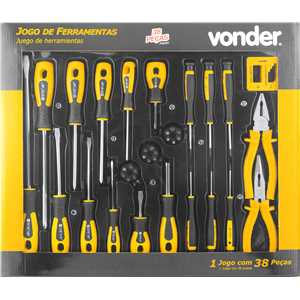Jogo de ferramentas com 38 peças, VONDER