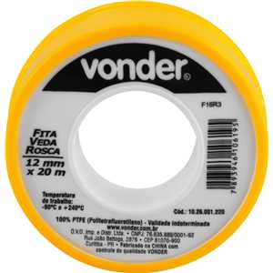 Fita veda-rosca 12 mm x 20 m VONDER
