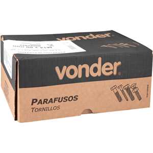 Parafuso sextavado zincado, 14 mm x 80 mm, MA, VONDER